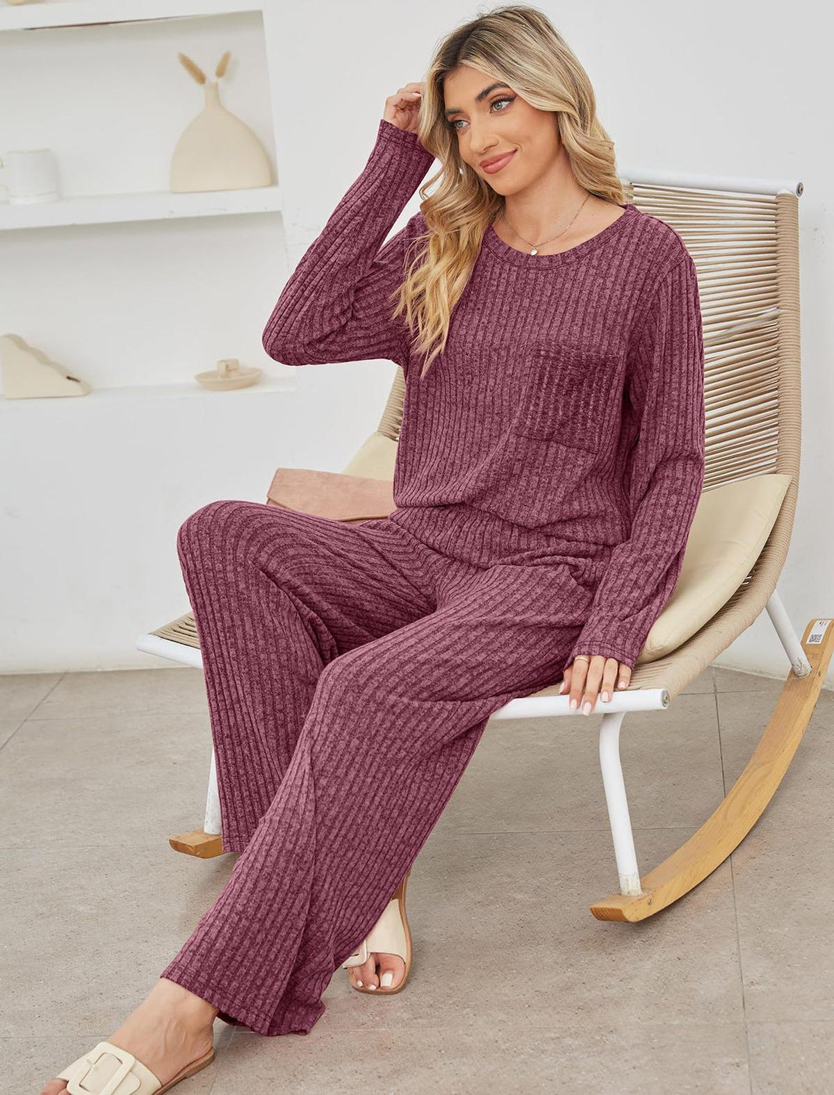 Geribbelde Tricot Casual Lounge Set Herwick
