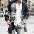 Geruite Dubbel-Breasted Trenchcoat voor Mannen