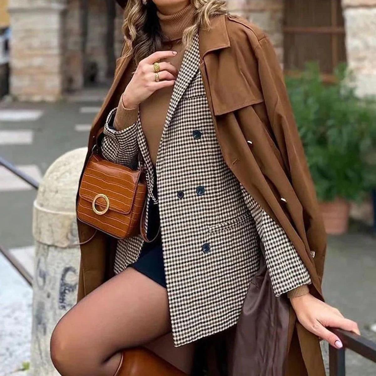 Getailleerde Dames Blazer Met Lapelkraag