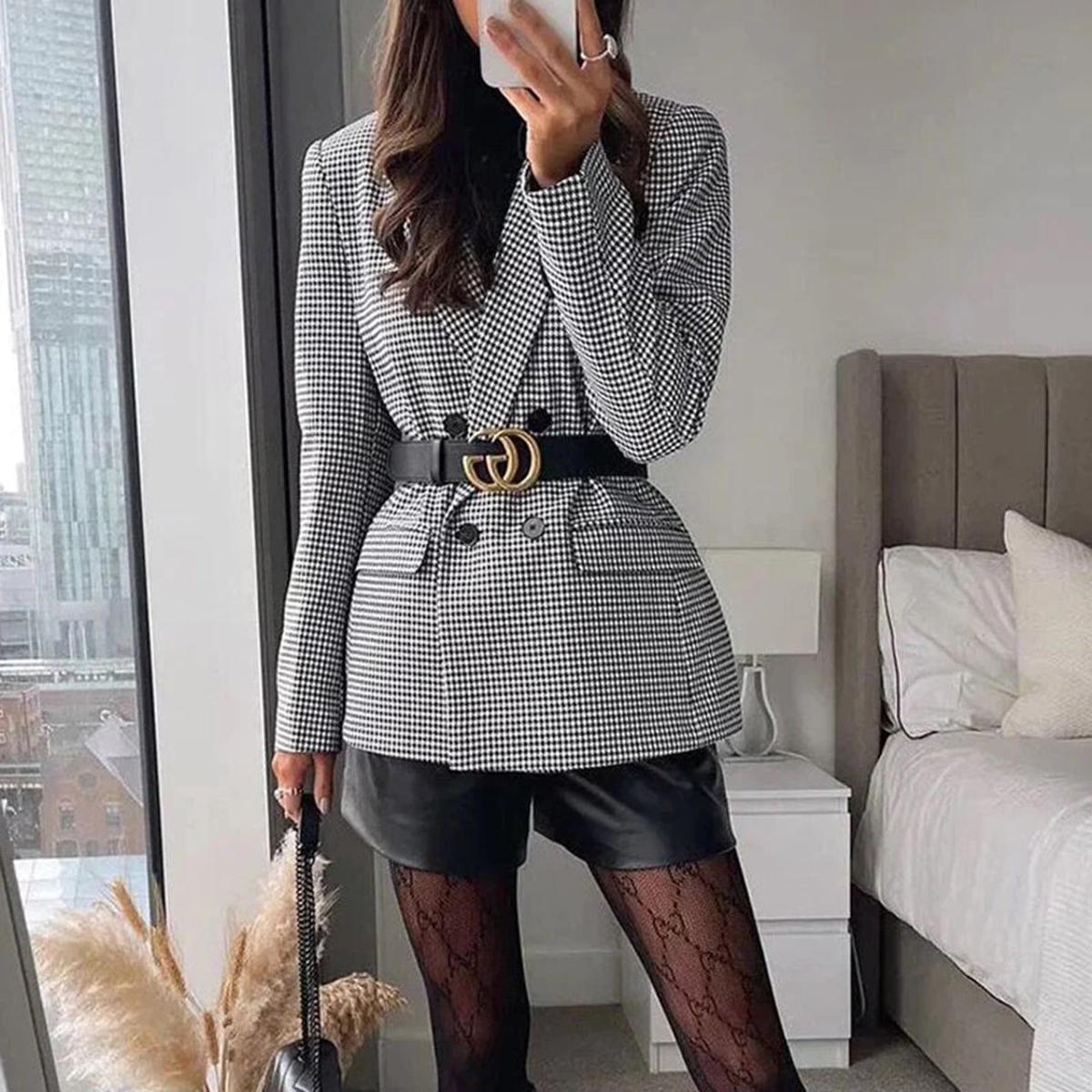 Getailleerde Dames Blazer Met Lapelkraag