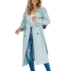 Getailleerde Double-Breasted Trenchcoat Voor Dames