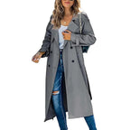 Getailleerde Double-Breasted Trenchcoat Voor Dames