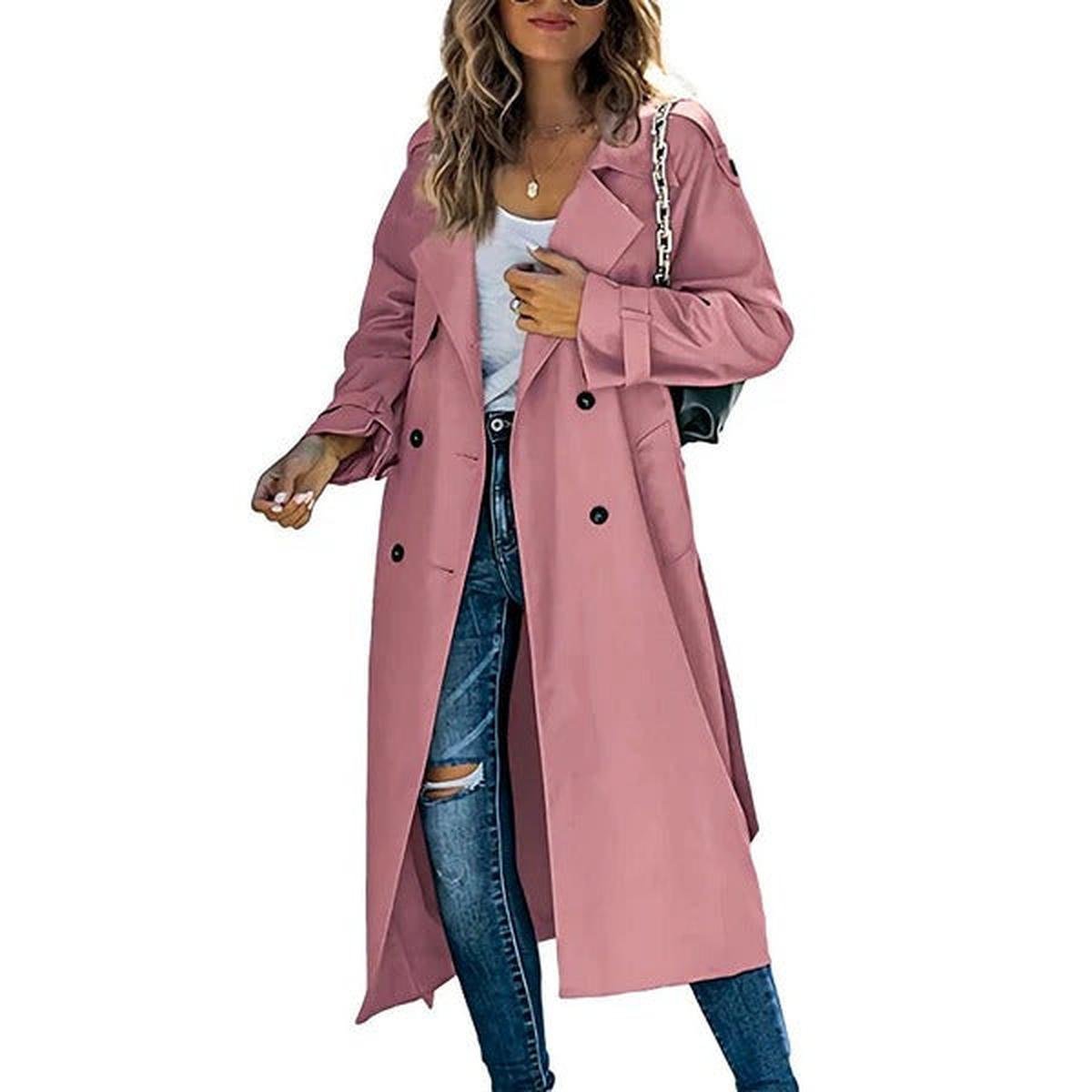 Getailleerde Double-Breasted Trenchcoat Voor Dames