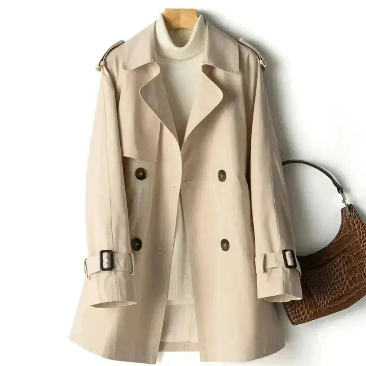 Getailleerde Trenchcoat Met Ceintuur Voor Dames