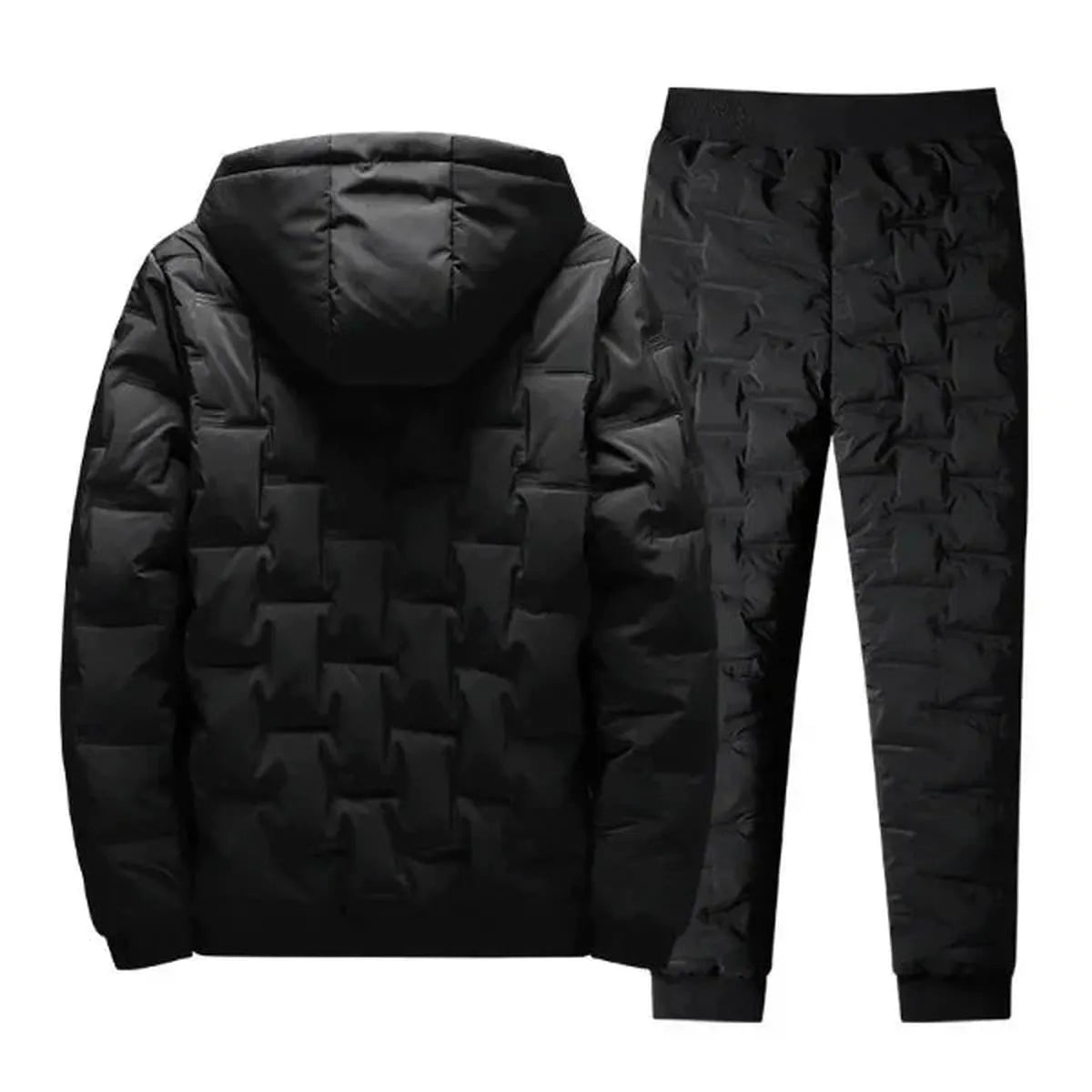 Gewatteerde Hoodie Tweedelige Trainingsset voor Mannen