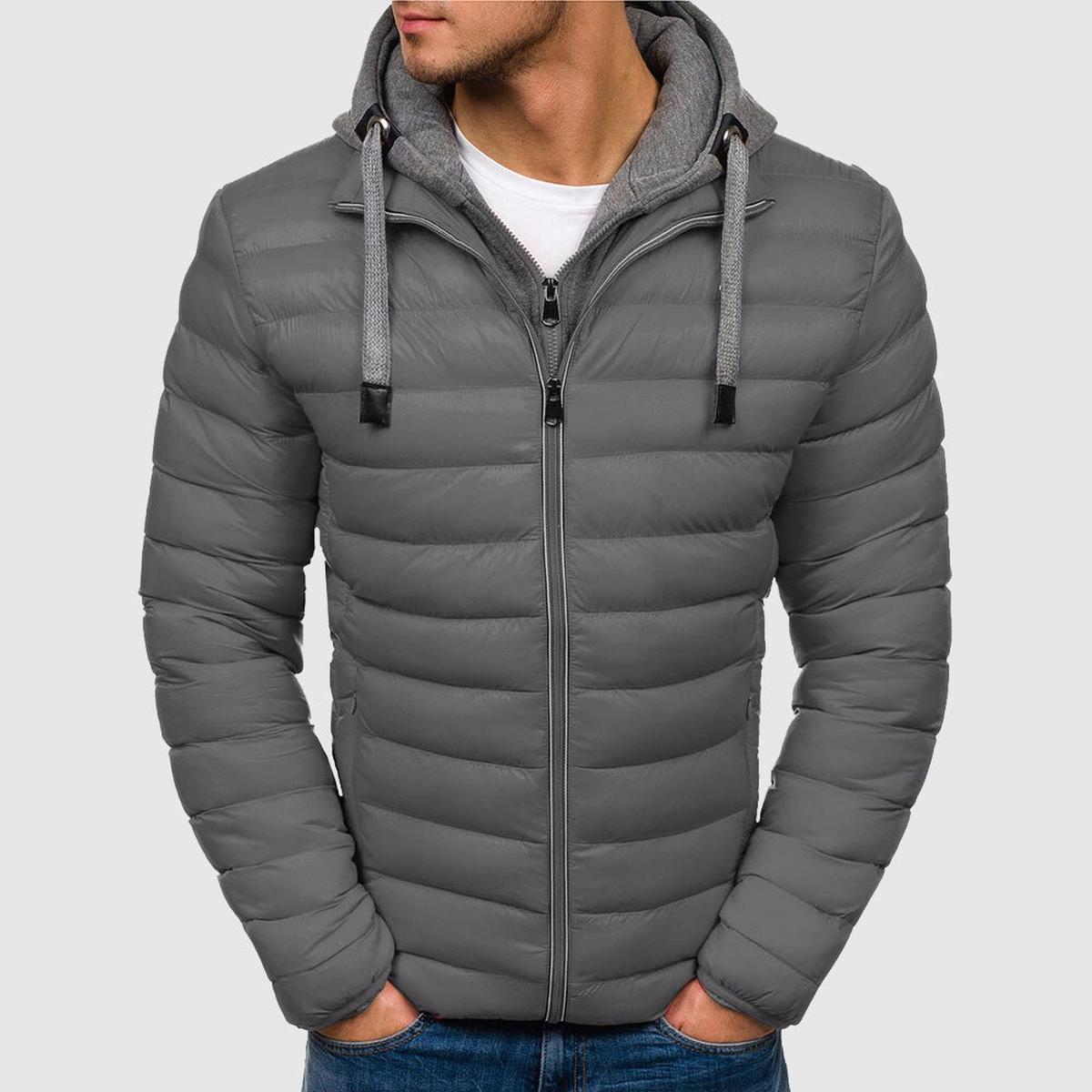 Gewatteerde Hoodiejas voor Mannen