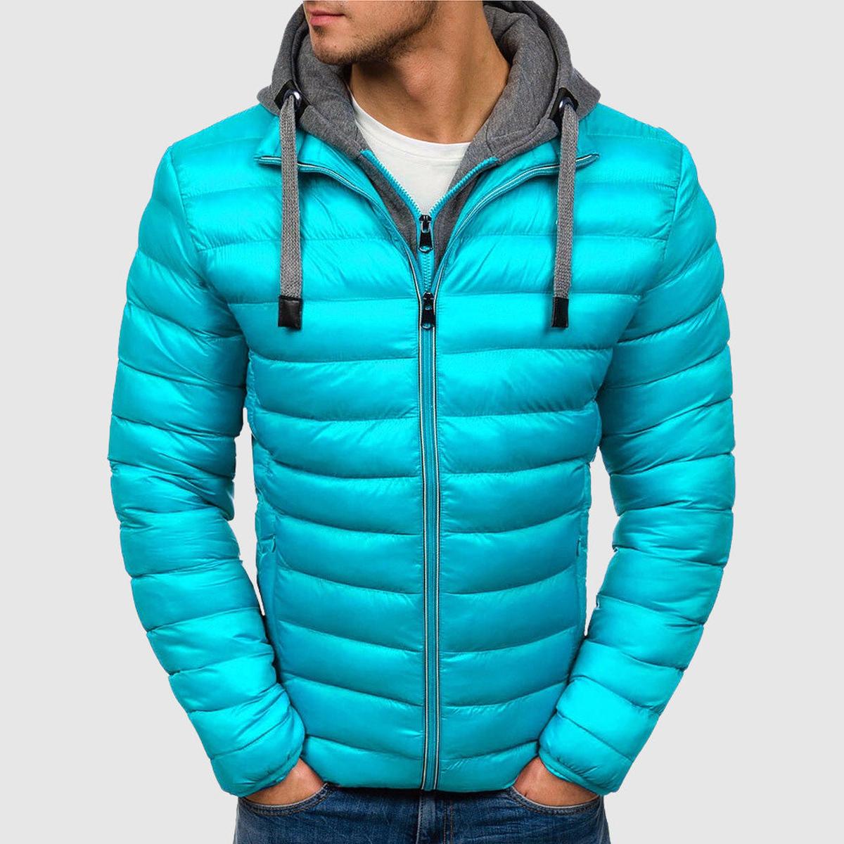 Gewatteerde Hoodiejas voor Mannen