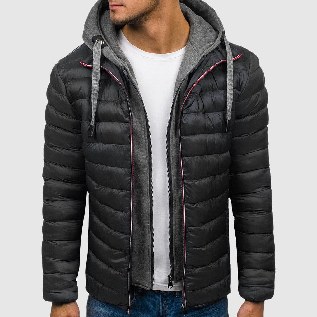 Gewatteerde Hoodiejas voor Mannen