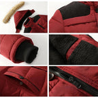 Gewatteerde Winterjas Met Bontafwerking Voor Heren