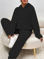 Gezellige Teddy Loungewear Set met Hoodie en Broek
