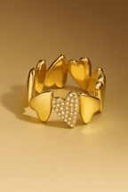 Glinsterende Hartvormige ring