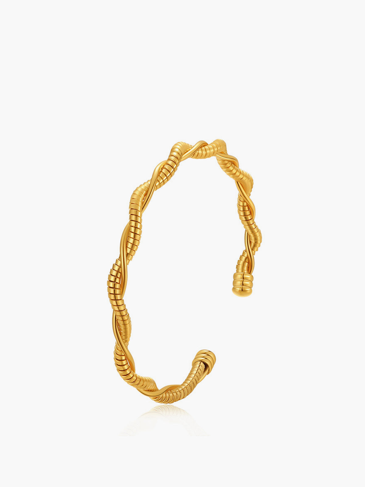 Gold Plated Gedraaide Open Armband
