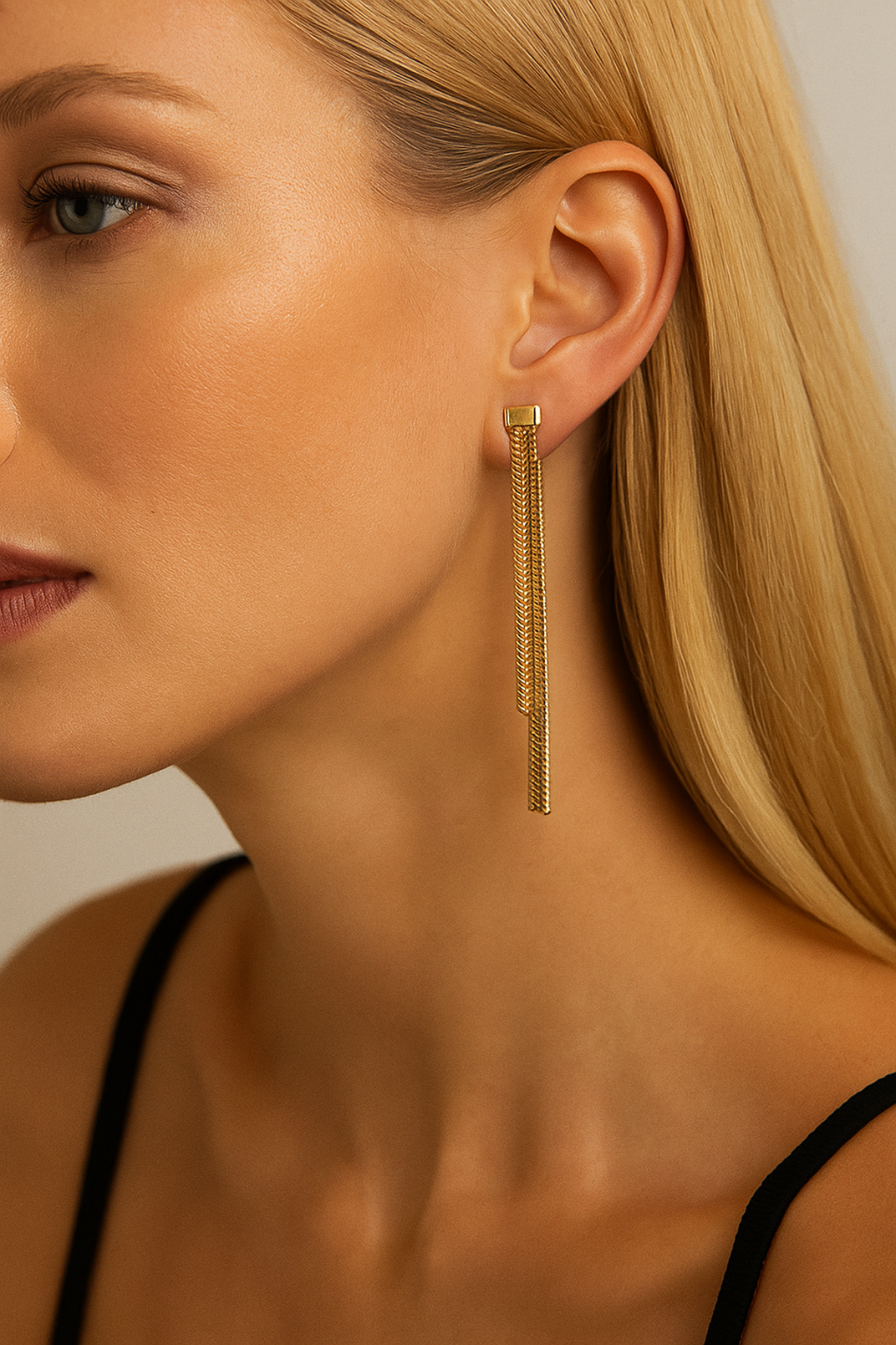Gold Plated Kwast Oorbellen