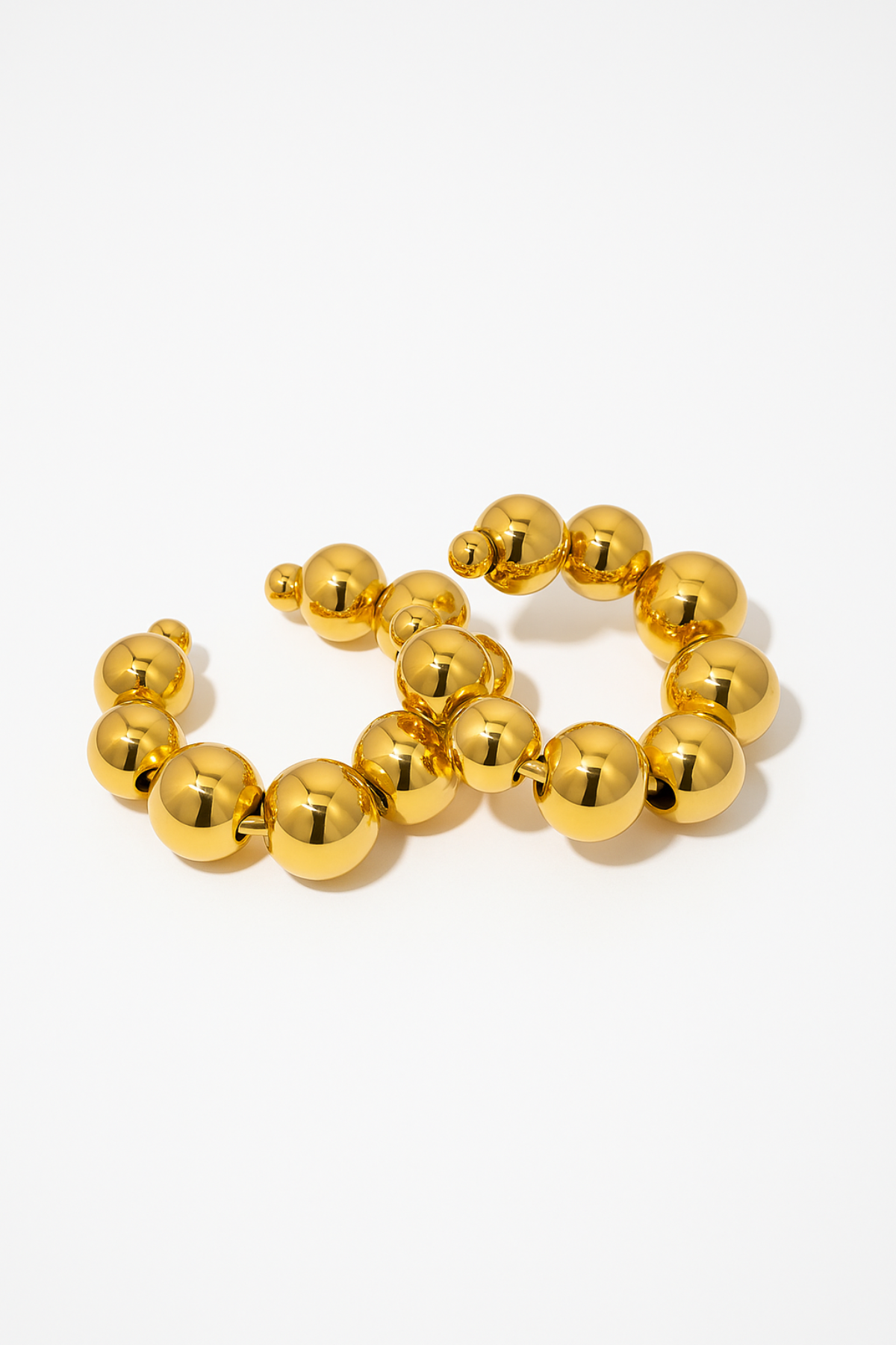 Gold Plated Oorbellen met Kralen