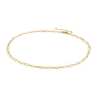 Gold Plated Oval Link Necklace