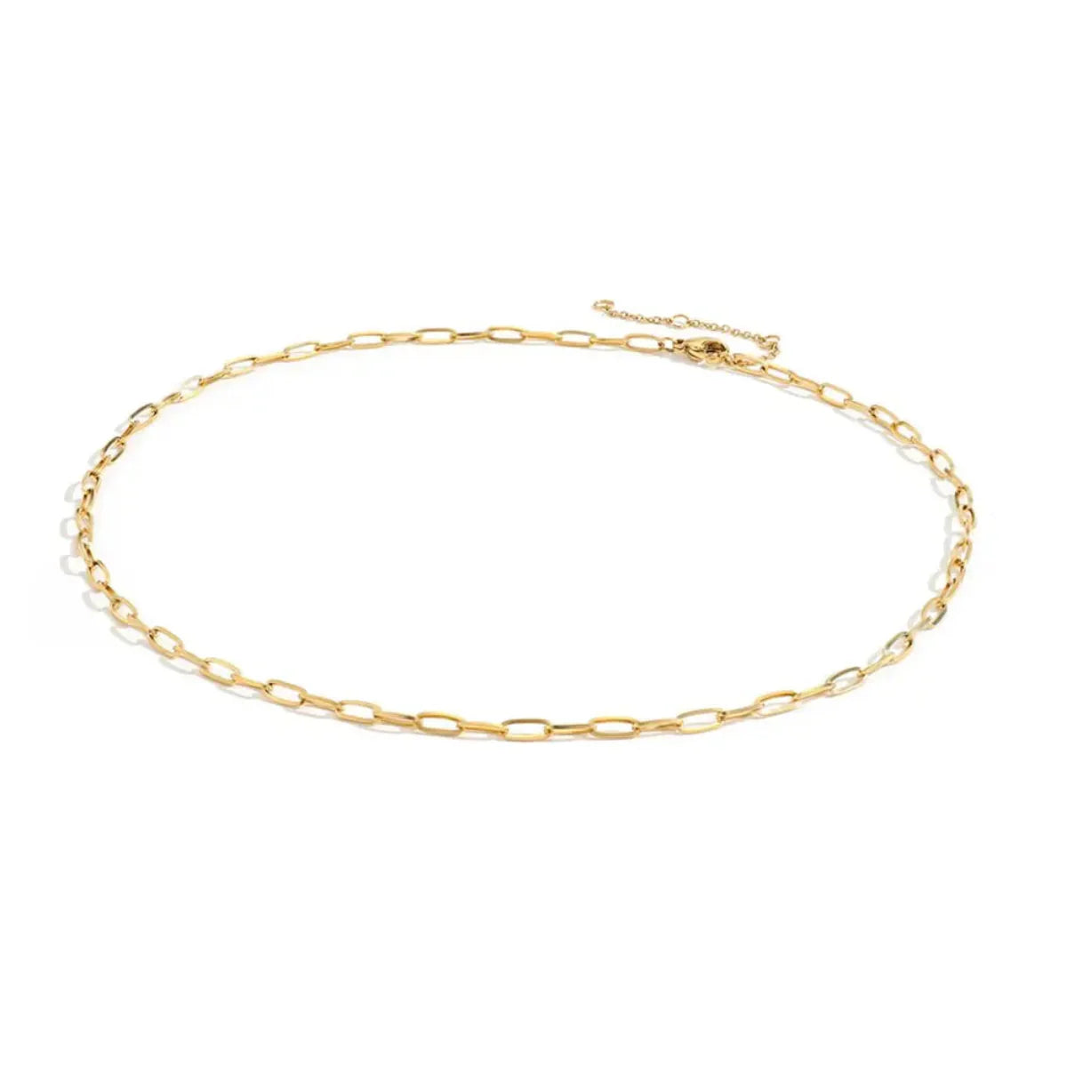 Gold Plated Oval Link Necklace