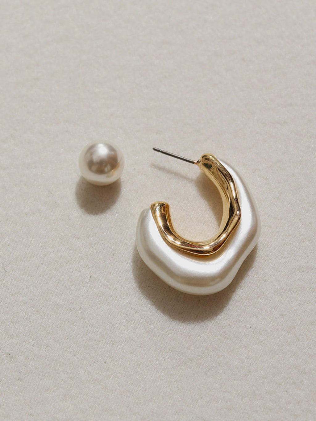 Gold Plated Parel Oorbellen