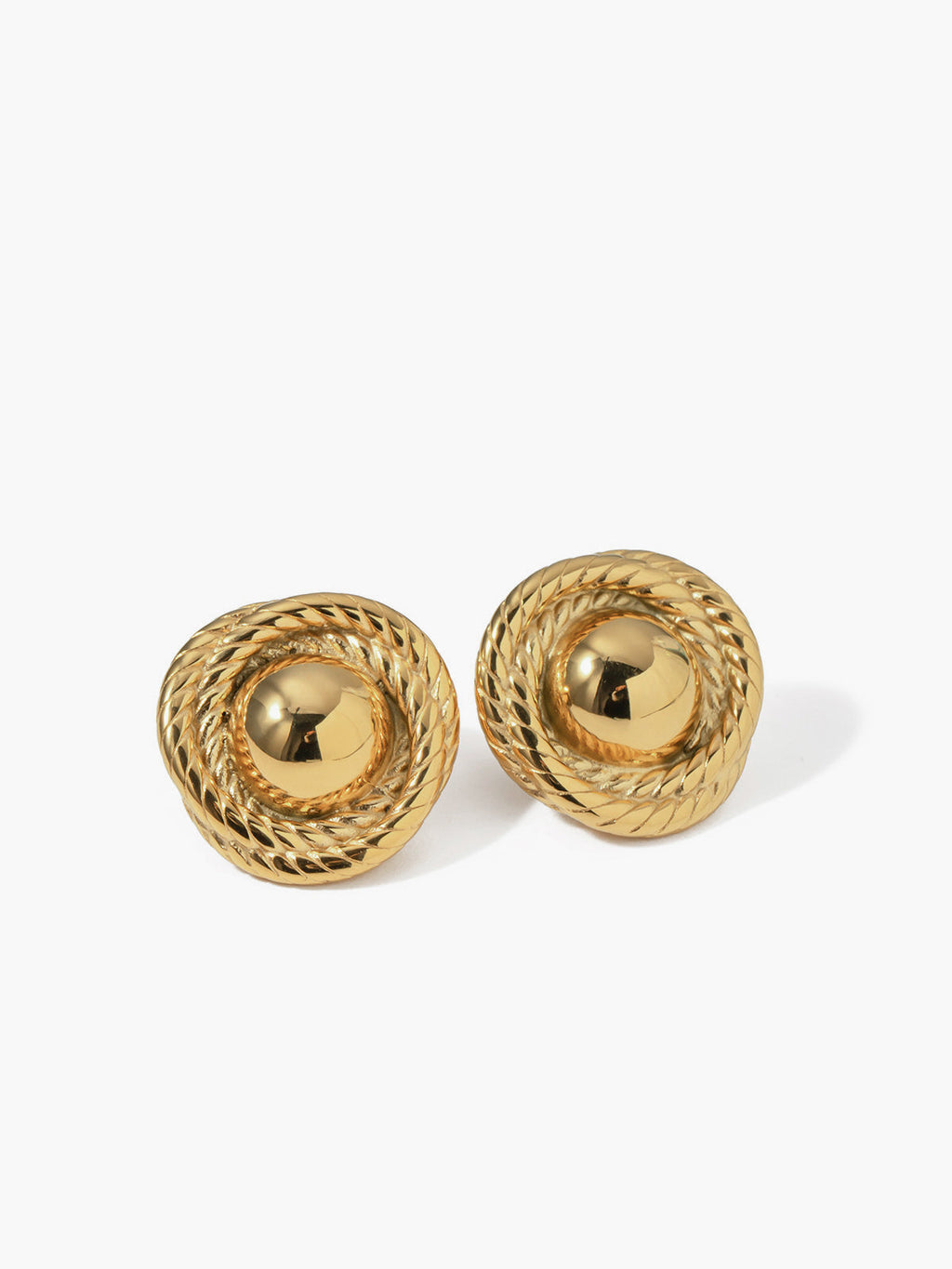 Gold Plated Ronde Oorbellen