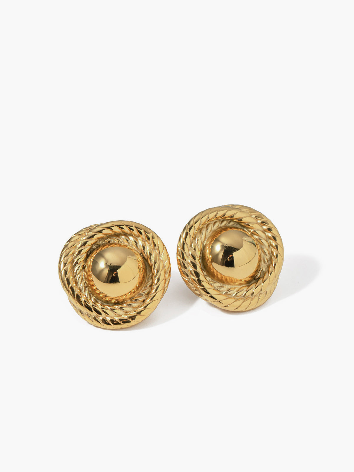Gold Plated Ronde Oorbellen
