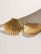 Gold Plated Schelp Oorbellen