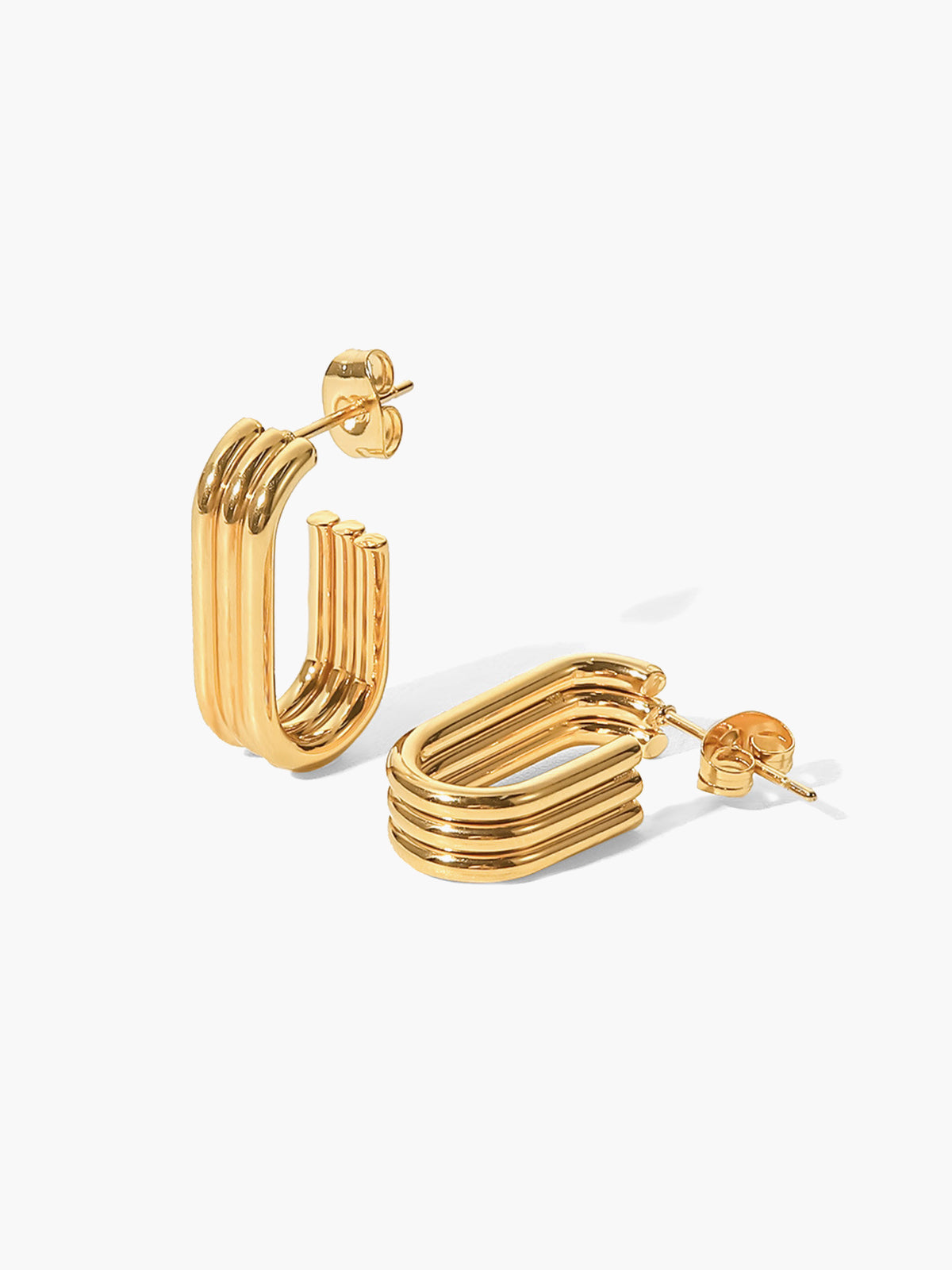 Gold Plated Steenbok Oorbellen