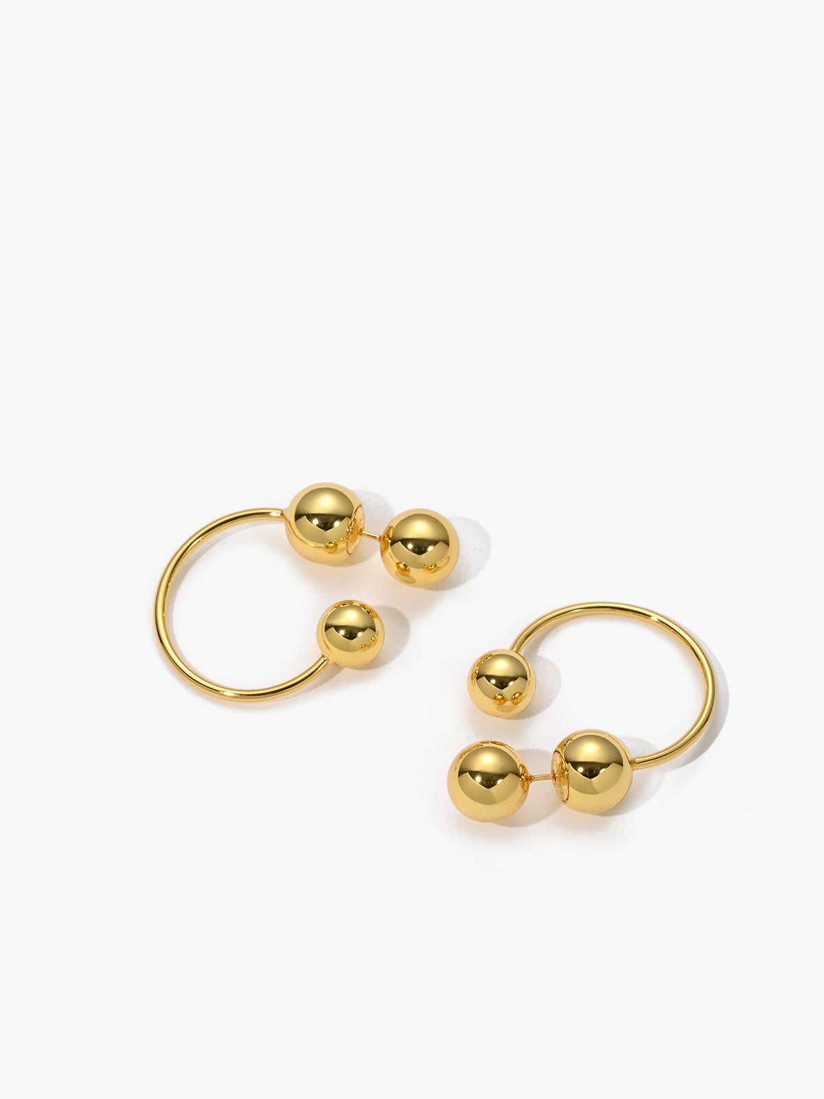 Gold Plated Stud Hoepeloorbellen