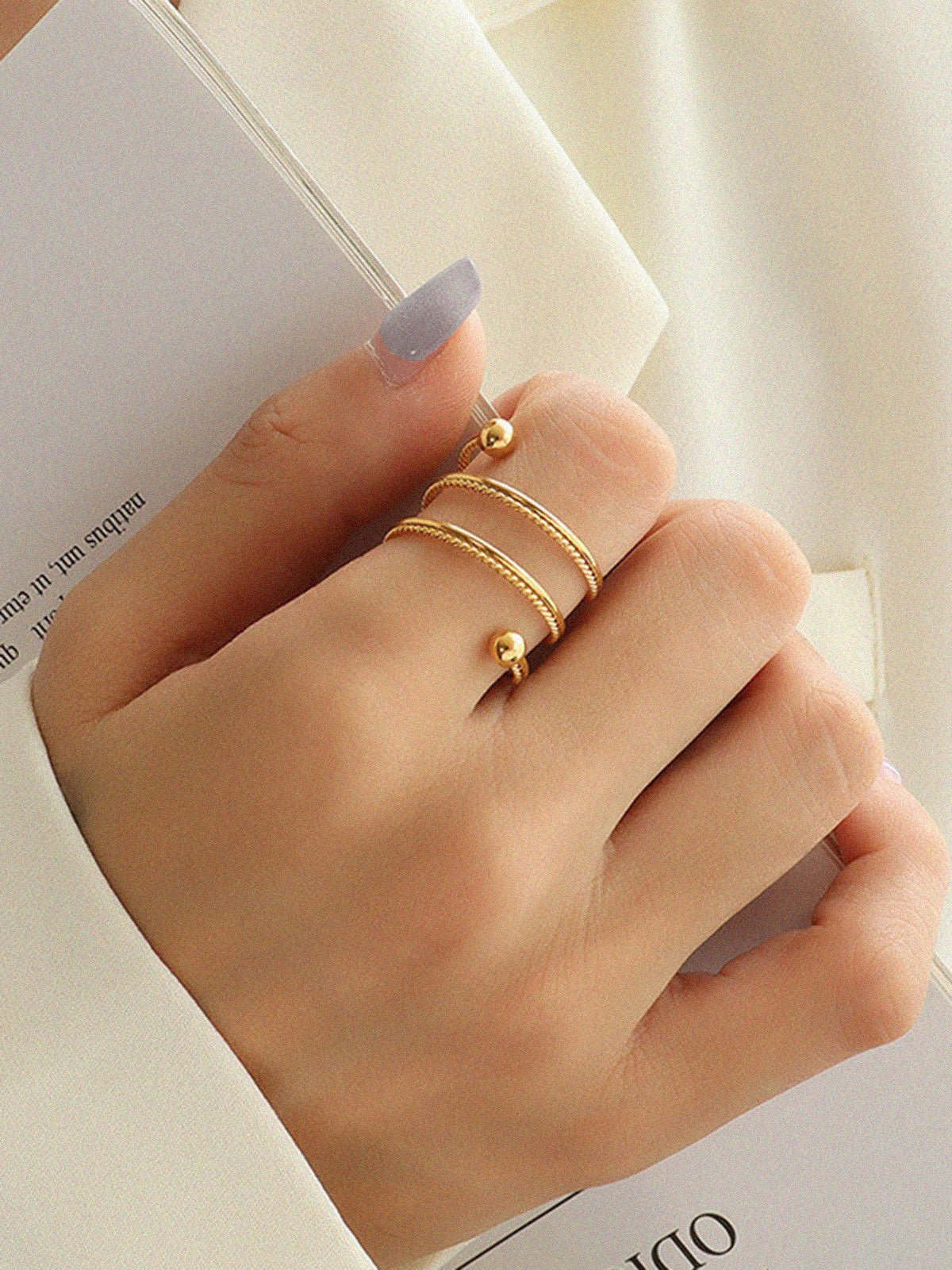 Gold Plated Veer Ring