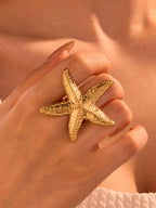 Gold Plated Zeester Ring