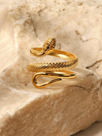 Goud vergulde Slangenring