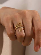 Goud vergulde Slangenring