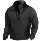 Half-Zip Casual Sweatshirt Met Opstaande Kraag Voor Mannen