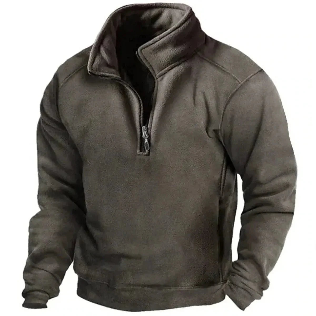 Half-Zip Casual Sweatshirt Met Opstaande Kraag Voor Mannen