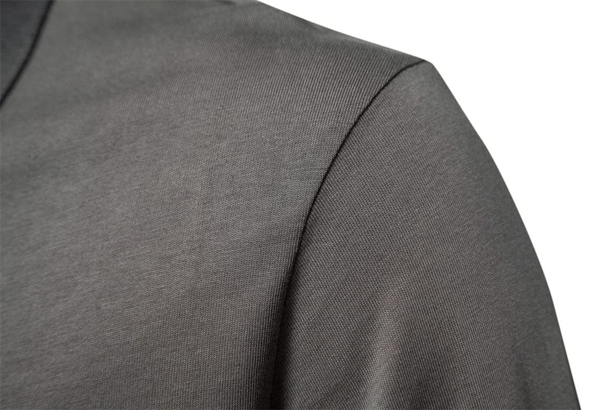 Half-Zip Polo Shirt Met Lange Mouwen En Gestructureerde Kraag Voor Mannen