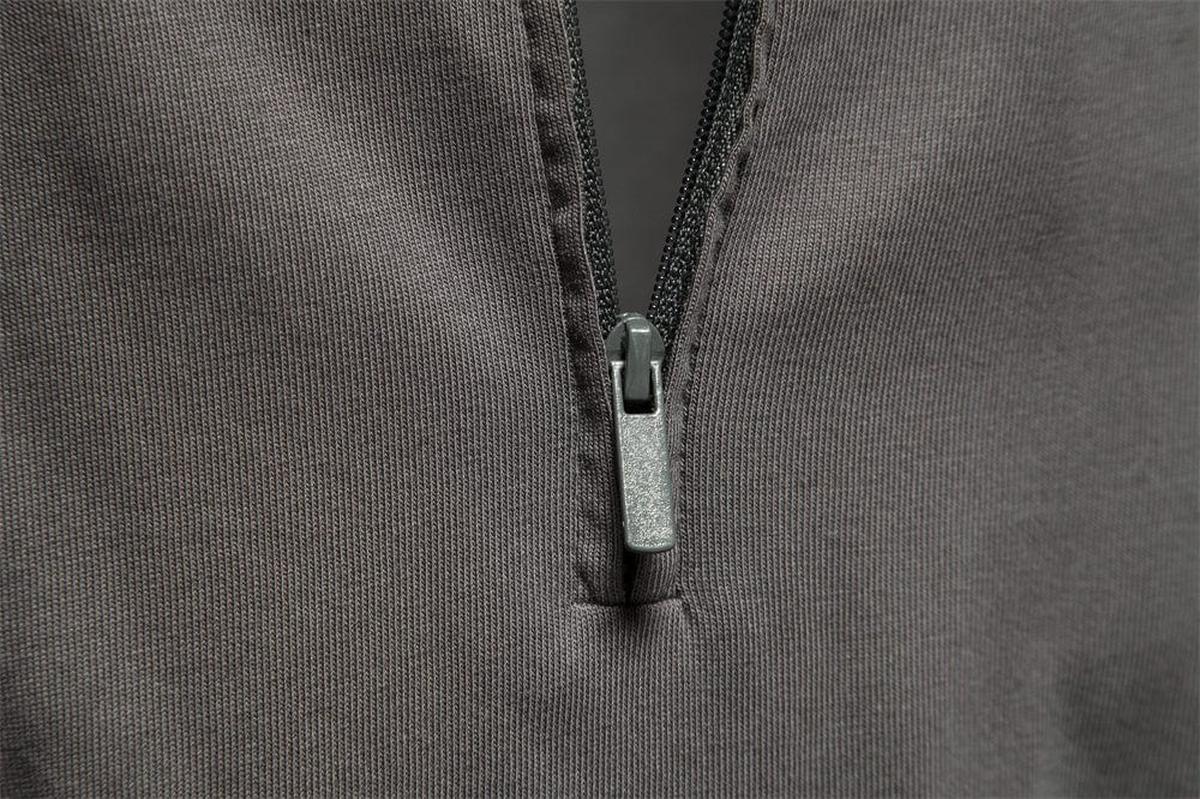 Half-Zip Polo Shirt Met Lange Mouwen En Gestructureerde Kraag Voor Mannen