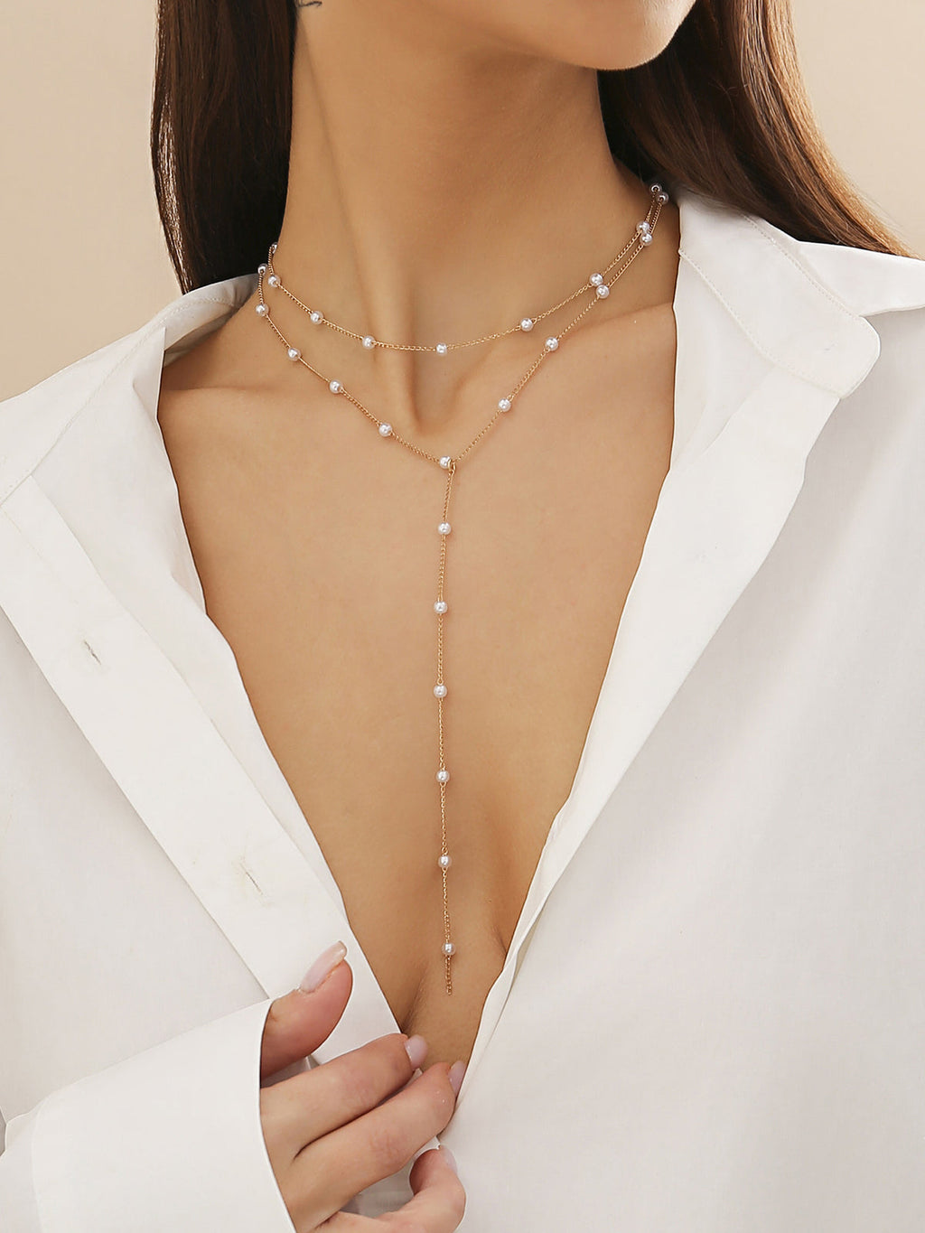 Handgemaakte Gold Plated Parel Ketting