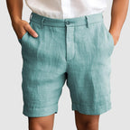 Heren Ademend Relaxed Fit Katoen-Linnen Shorts