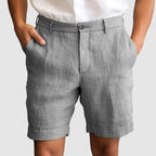 Heren Ademend Relaxed Fit Katoen-Linnen Shorts