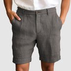 Heren Ademend Relaxed Fit Katoen-Linnen Shorts