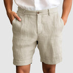 Heren Ademend Relaxed Fit Katoen-Linnen Shorts