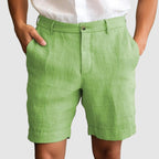 Heren Ademend Relaxed Fit Katoen-Linnen Shorts