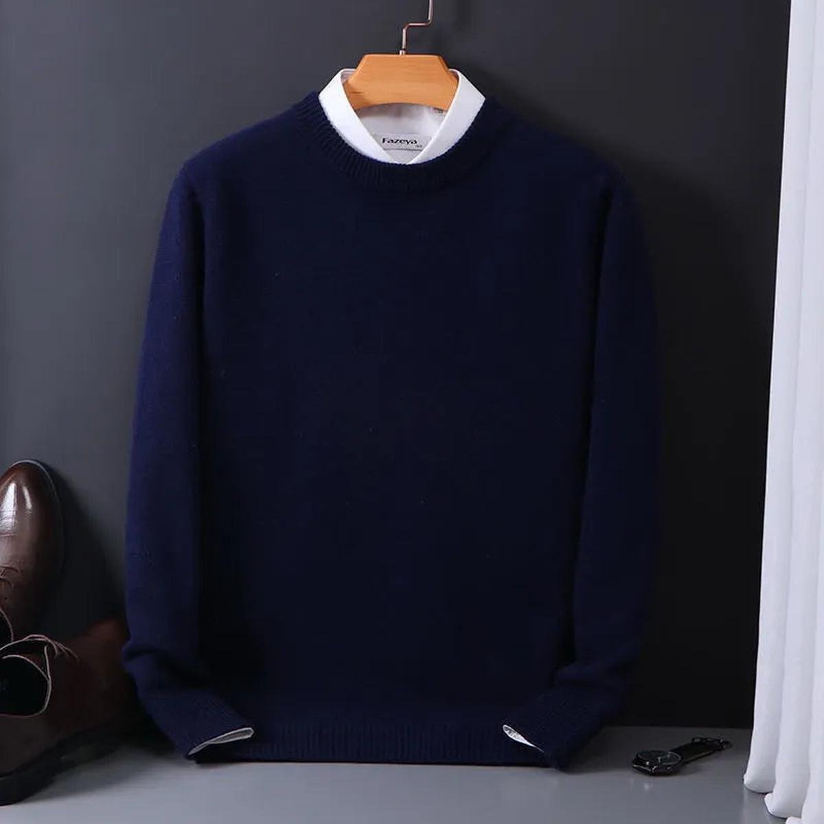 Heren Cashmere Trui - Tijdloos Ontwerp, Premium Kwaliteit