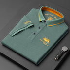 Heren Casual Polo Shirt Met Button-Down Kraag En Tailored Fit