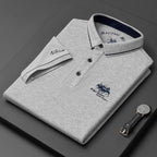 Heren Casual Polo Shirt Met Button-Down Kraag En Tailored Fit