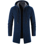 Heren Chenille Vest met Capuchon en Rits