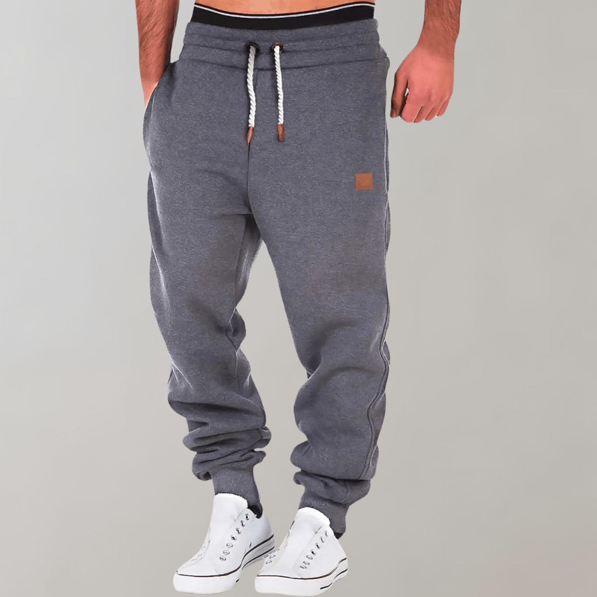 Heren Comfortabele Joggingbroek Met Elastische Taille En Verstelbaar Trekkkoord