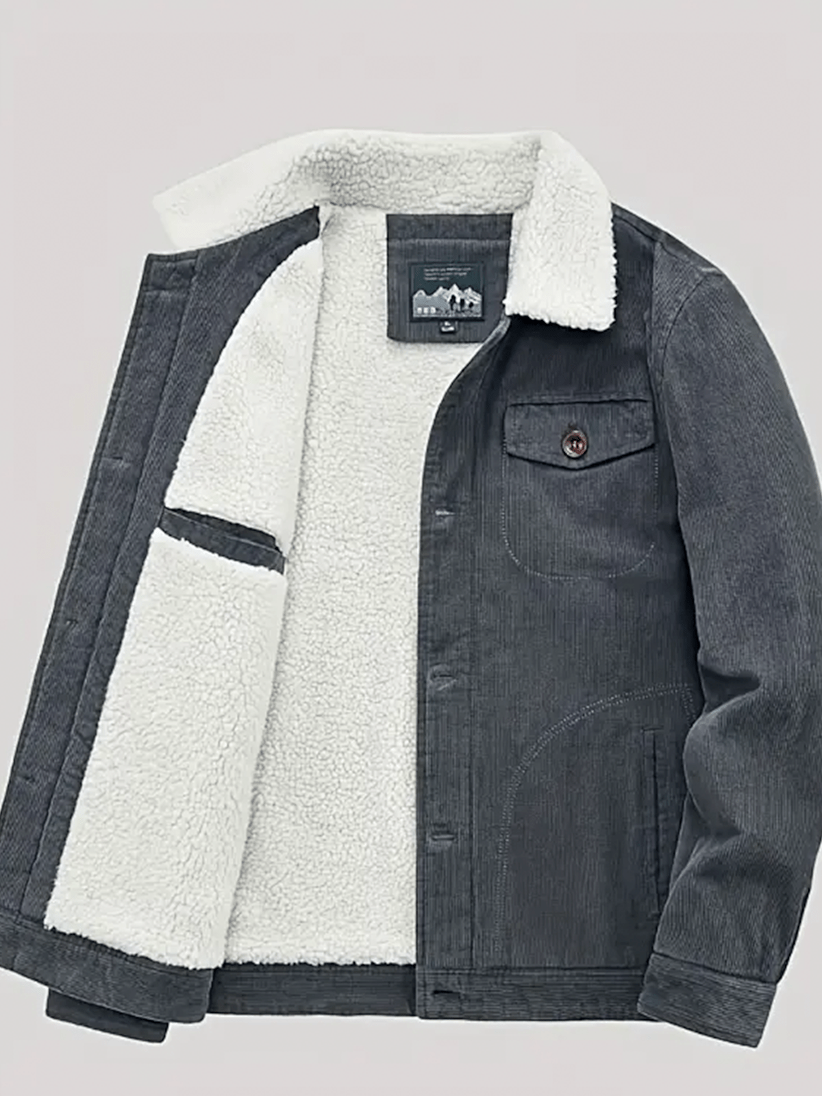 Heren Corduroy Jas met Fleece Voering