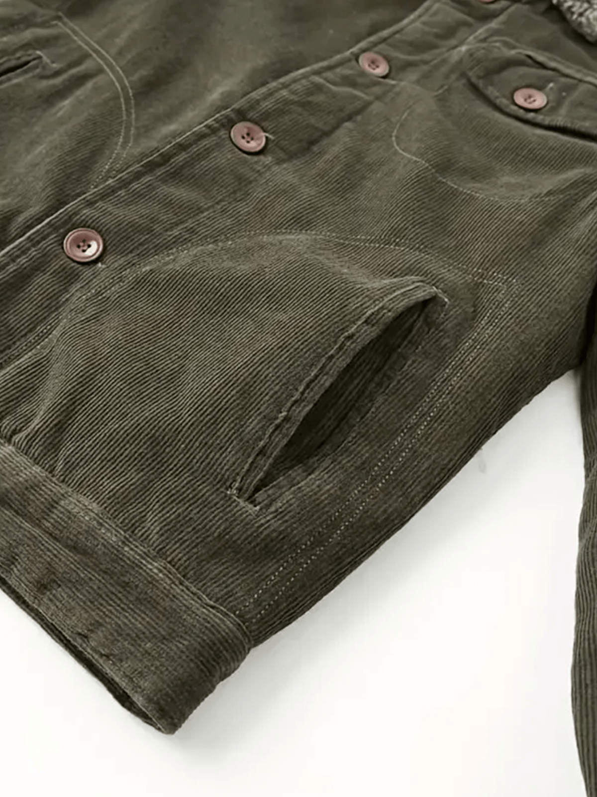 Heren Corduroy Jas met Fleece Voering