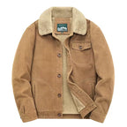 Heren Corduroy Jas met Fleece Voering