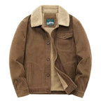 Heren Corduroy Jas met Fleece Voering