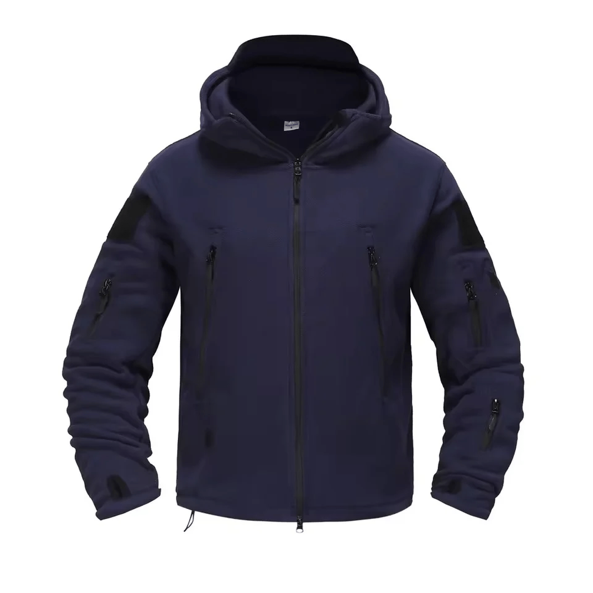 Heren Fleece Jas Met Capuchon En Volledige Rits Voor Buitenactiviteiten